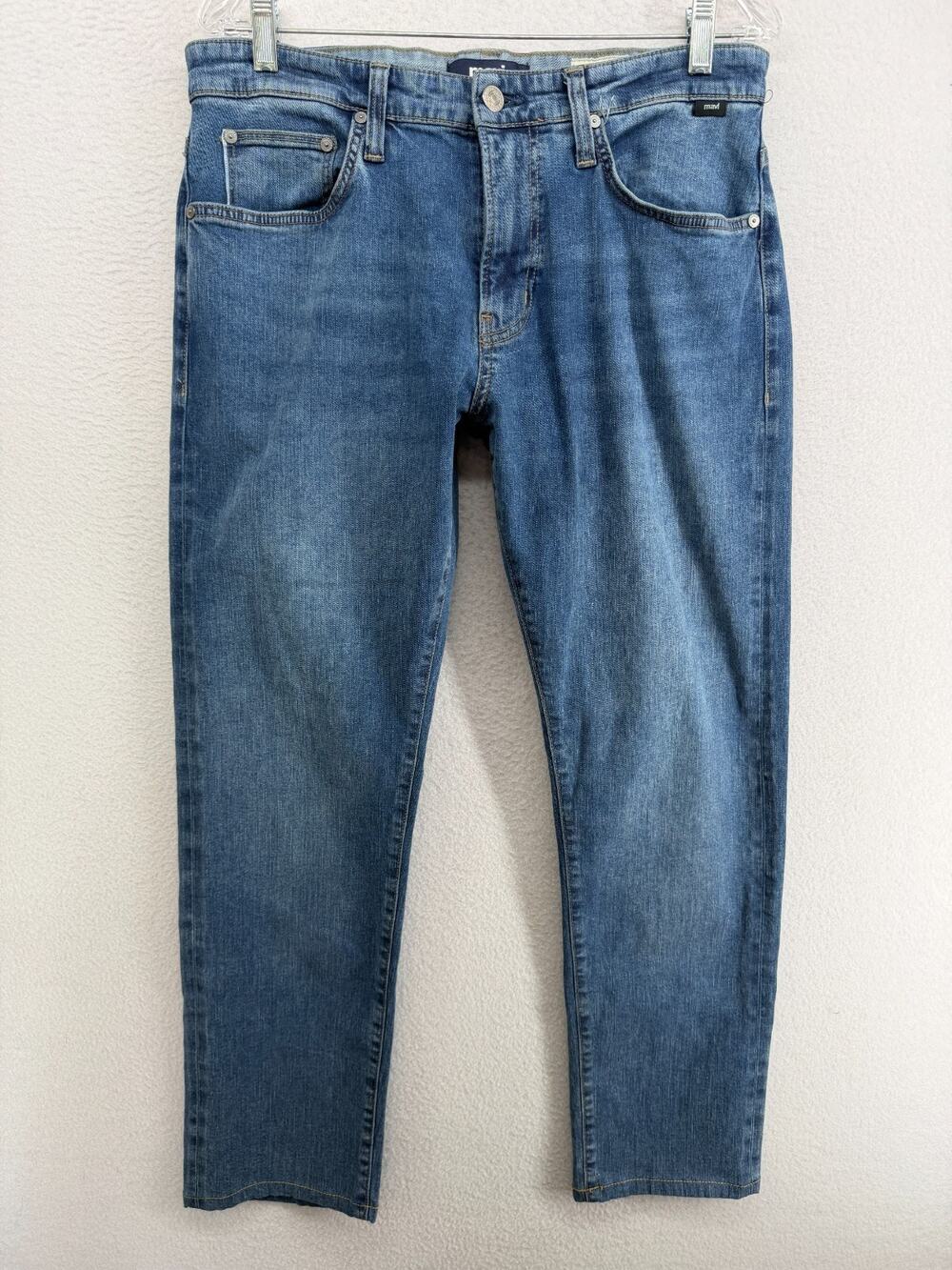 MAVI Jeans Mens 33x32 Marcus Slim Straight Leg Selvedge Denim Cotton Blend Blue